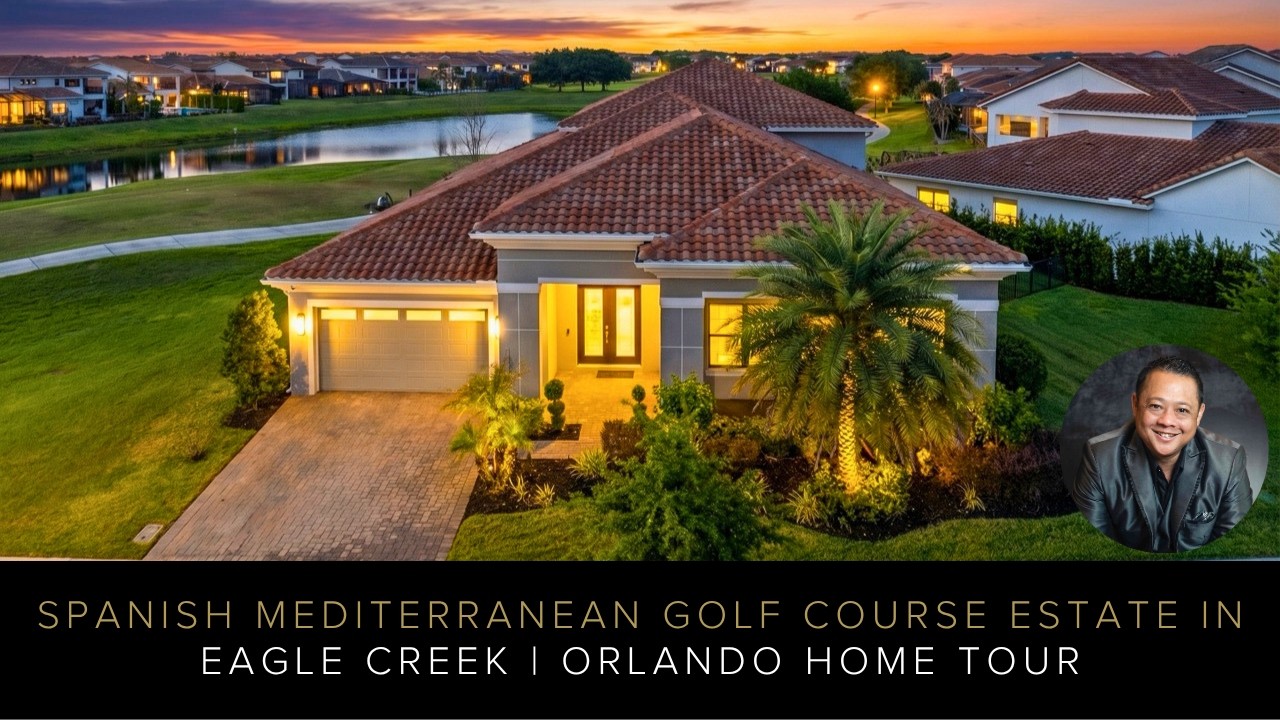 Spanish Mediterranean Golf Course Estate in Eagle Creek | Orlando...