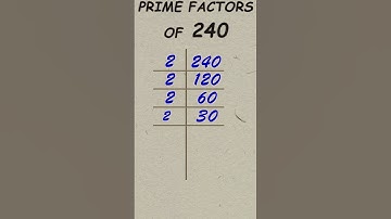 Prime factor of 240 / Prime factorisation / #publicmaths #shorts #primefactor