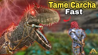 Fastest Way to Tame Carcharodontosaurus in ARK Mobile! Easy Guide 🦖🔥