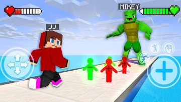 JJ vs Mikey in GIANT RUSH Game - Maizen Minecraft Animation