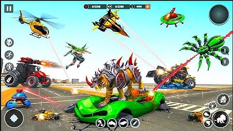 Flying Tiger Robot Car Games - APK Gameplay - Android/ios