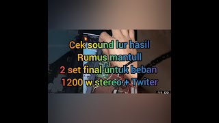 Cek sound hasil rumus