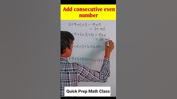 Sum of Consecutive even number | Addition Trick #shorts
