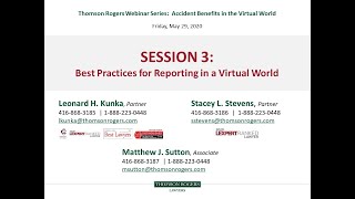 Thomson Rogers Webinar Series: Best Practices for Reporting in a Virtual World