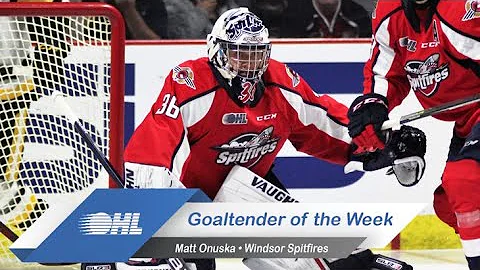 Spitfires' Matt Onuska Named OHL Goaltender of the...