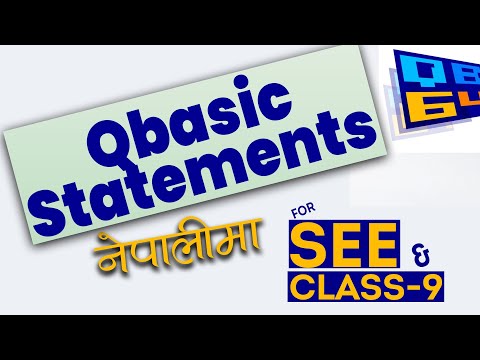 Qbasic Statements explanation  in nepali Tutorial -8 -Nims Academy 2021