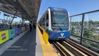 SeaTac/Airport to Tukwila International Blvd | Seattle Sound Transit Link Light Rail 1 Line Ride!