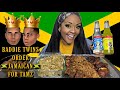 Baddie twinz order jamaican feast at tamz table