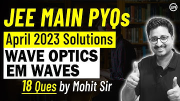 Wave Optics & EM Waves April Attempt - JEE Main 2023 | Physics PYQs | Eduniti | Mohit Sir