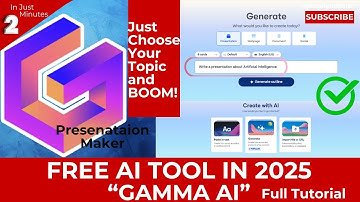Learn Gamma AI in 2025 Free AI Tool |Best Presentation Maker #ppt