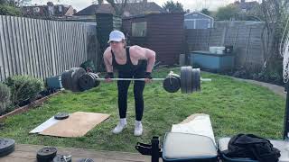 90kg reverse grip Pendlay row 7 reps - @88kg