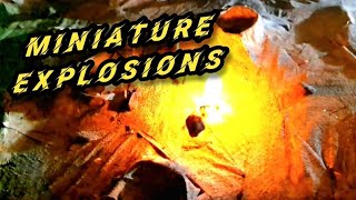 Miniature explosions with practical effects