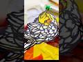 折紙ちぎってオカメインコちゃんを描きました🕊️💛🧡 #art #origami #parakeet
