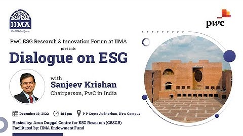 IIMA students’ interaction with Mr. Sanjeev Krishan, Chairperson, PwC in India