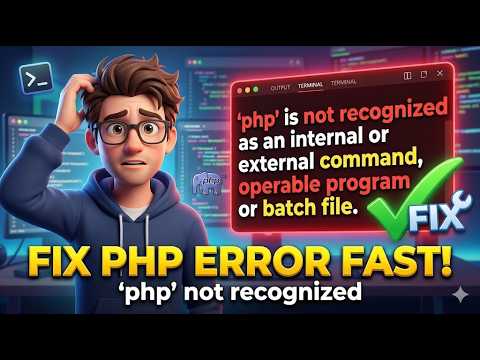 Fix 'php' is not recognized as an internal or external command Error Fast! #PHP #ErrorFix #CLI