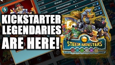 Steem Monsters Update - Kickstarter Legendary Cards are Here!