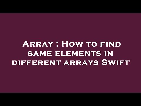 Array : How