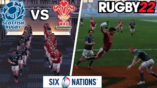 SCOTLAND vs WALES | 6 Nations 2023 Round 2 | Rugby 22 - Gameplay & Commentary Legend Difficulty