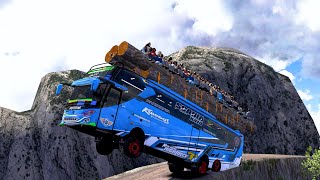 Overloaded Buses On The Most Dangerous Roads | Euro Truck Simulator 2