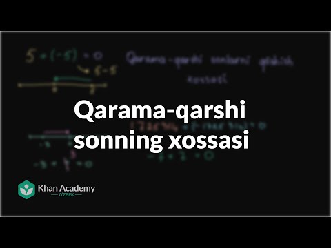 Qarama-qarshi sonning xossasi | Arifmetik xossalar | Boshlangʻich algebra