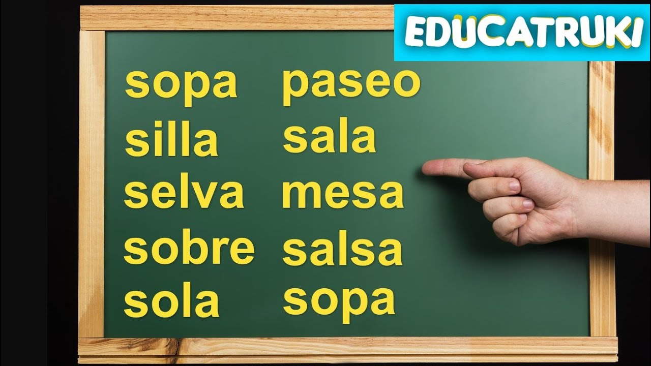 DICTADO de PALABRAS - SA SE SI SO SU | EDUCATRUKI - YouTube