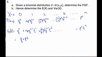 IB Math HL - 15.05.2 PGF - binomial distribution (Stats Option)