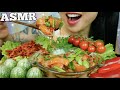 ASMR SPICY SALMON SASHIMI SALAD + PIMRYPIE SAUCE FRIED CHILI (EATING SOUNDS) NO TALKING | SAS-ASMR