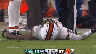 Browns Wr Elijah Moore Injury Replay Concussion Vs Jets Jets Vs Browns Nfl 2023