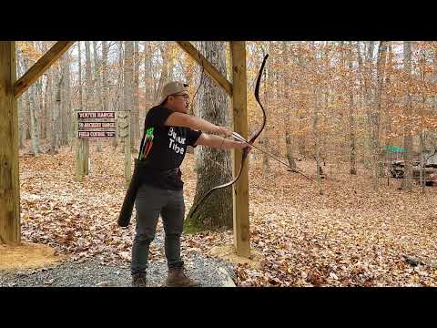 Shooting Mongol Composite Bow 80 lbs @ 30" With Korean Thumb Ring