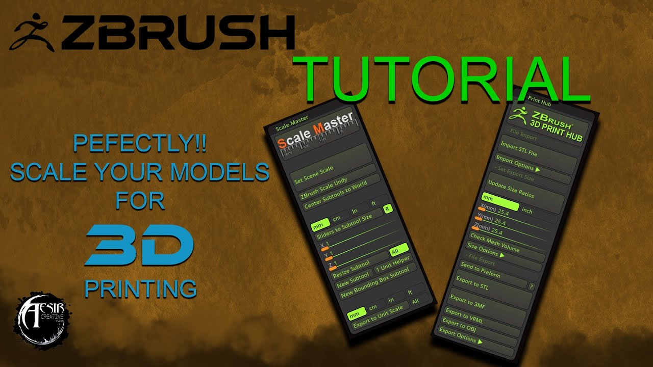 Learn how to perfectly Scale your models in ZBrush for 3D printing ...