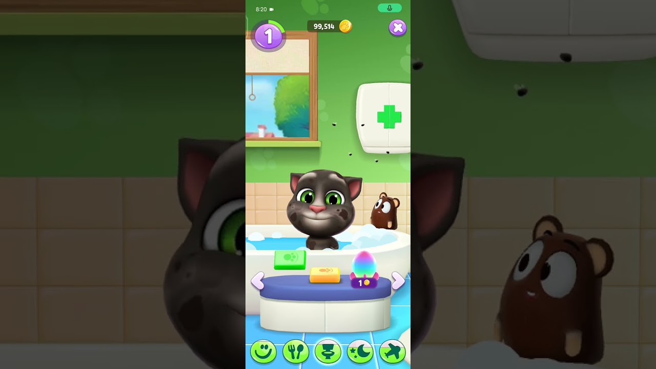 Talking Tom 2 😻 eating time 🥨 attend bathroom new iphone game play 