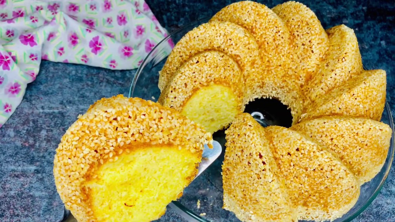 ‏من ألذ أنواع كيك الشاي كيك الزعفران بماء الورد (قرص عقيلي )كيك السمسم خرافي بطعم الرائع