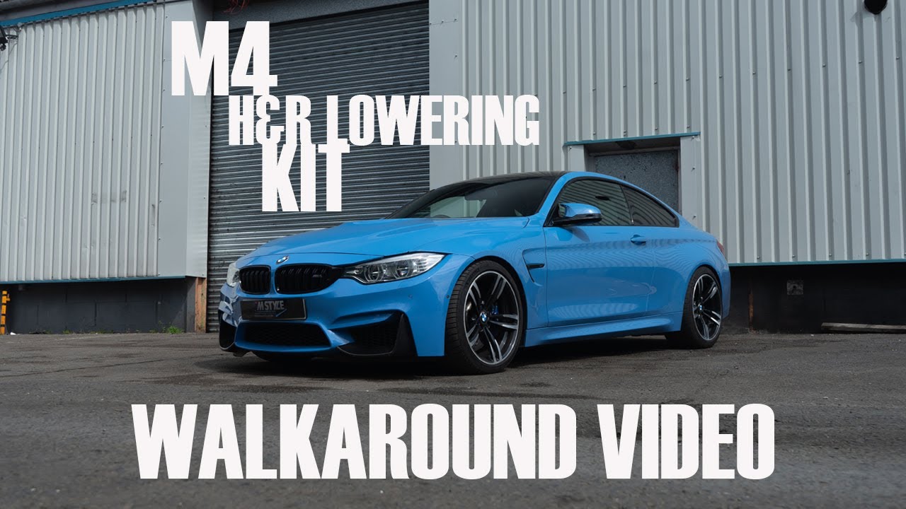 BMW M4 H&R Springs Walk-around - YouTube