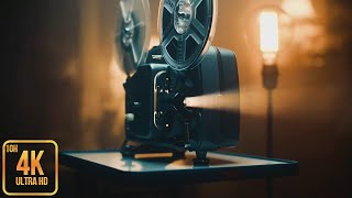 Vintage Projector Soft Calm Piano- 4K 10h Background Relaxation screenshot 5