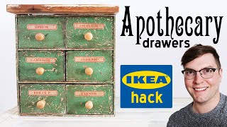 IKEA HACK: DIY Apothecary Cabinet from MOPPE Drawers using Textured Paint FurniPaint Medium