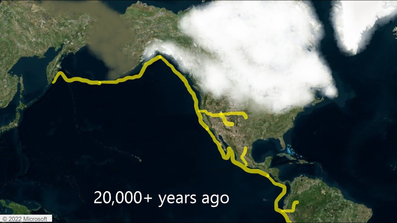 First Americans  Prehistoric Arrivals boats ice land bridges  Beringia  Bering Land Bridge