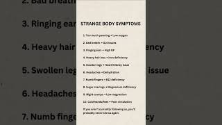 strange body symptoms #health #pcos #pcod #diabetes #vitamin #deficiency
