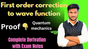 First order correction to wave function | pururtbration theory |