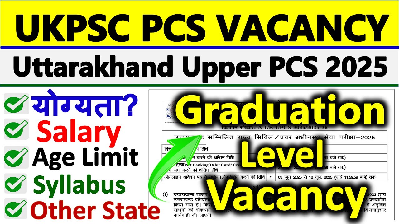 UKPSC PCS Vacancy 2025 🔥 | 123 Posts Notification Out | Eligibility ...