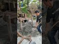 ⚙️🏗️ Smart Mixing: High-Efficiency Mini Drum Concrete Hacks #shorts