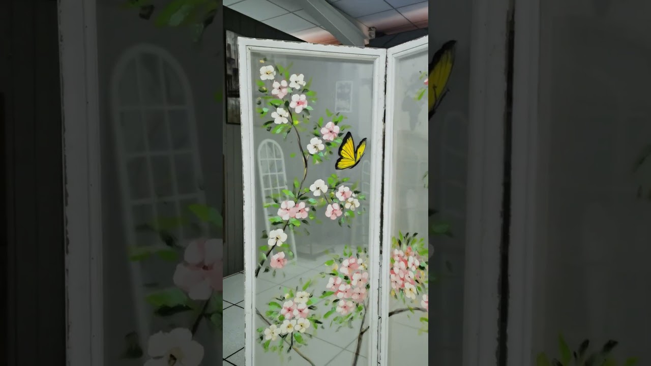 Do you like the Unique Home Decor Custom Hand-Painted Mesh Screens in a Wood Frame Stand Design?