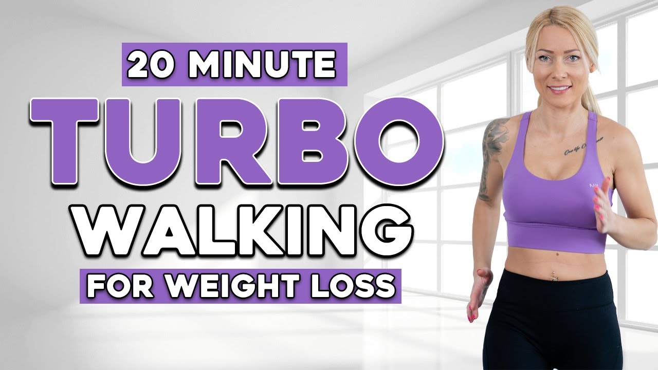 20 MIN Turbo Walking Workout For Weight Loss No Jumping Knee Friendly ...