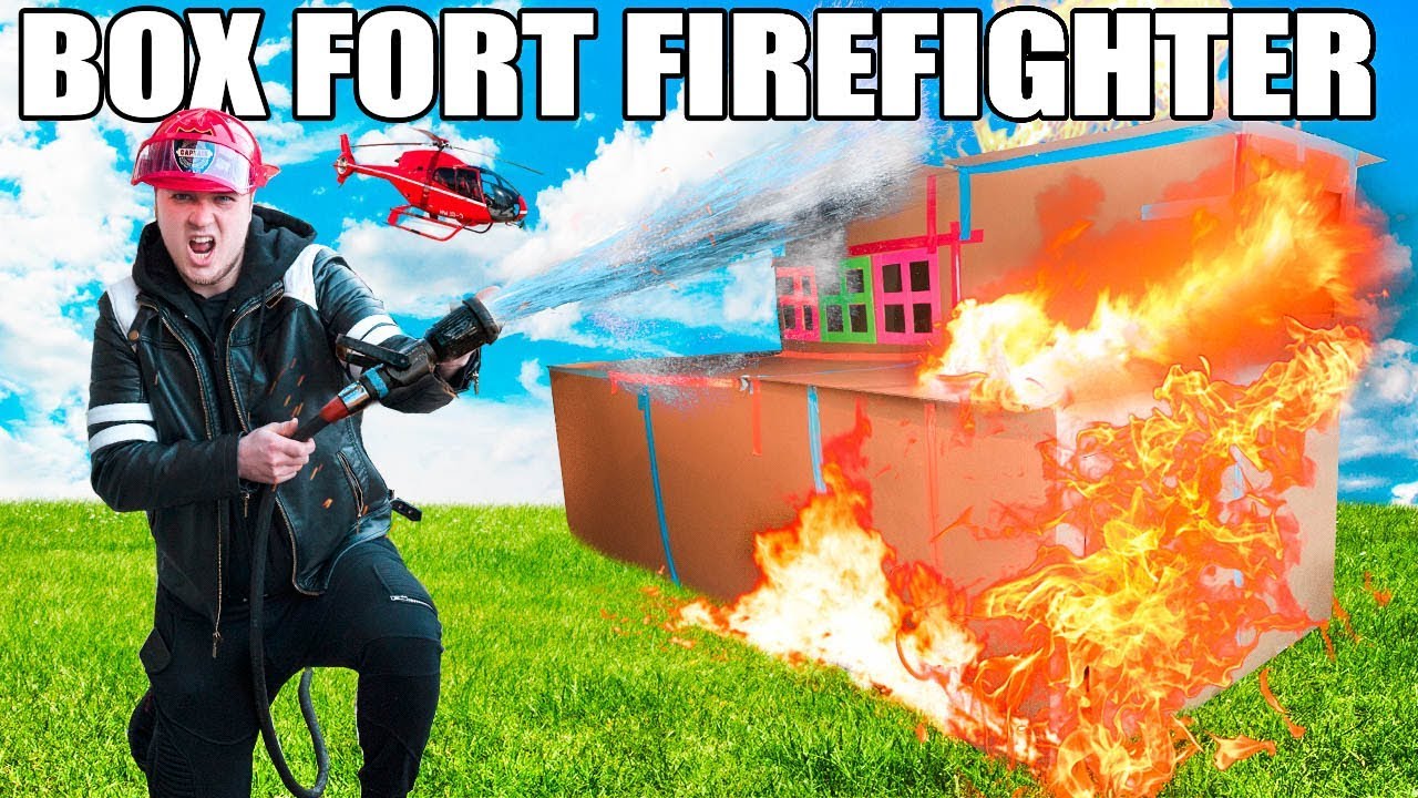 ⁣BOX FORT FIRE FIGHTERS ROLEPLAY!! 📦🔥 Box Fort Fire Station, REAL FIRES, Fire Patrol & MORE!