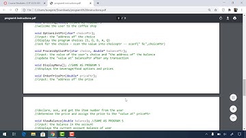 COP 2220 program 6 video 1