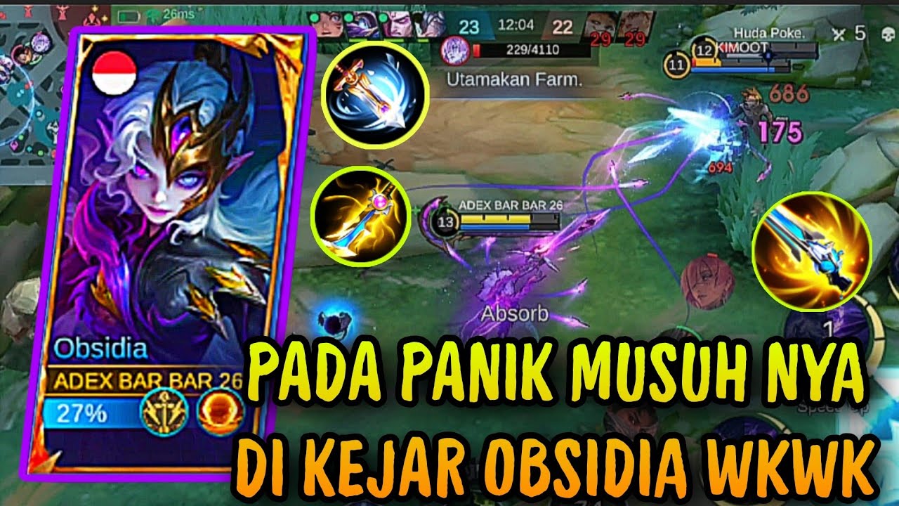 OBSIDIA BUILD PRO PLAYER ОЧЕНЬ БОЛЕЗНЕННЫЙ УРОН | obsidia mlbb
