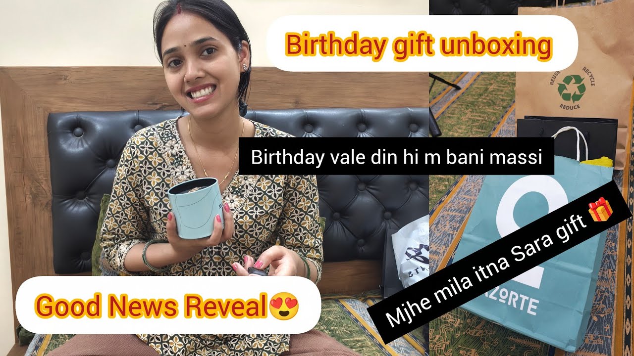 Massi ban gayi M, birthday m mila best Gift 😍😍 Massi bane ka, Birthday Gift unboxing,,!!