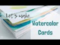 SIMPLE WATERCOLOR CARDS  : DIY Thank You Cards : Easy Watercolor Ideas : Watercolor for Beginners