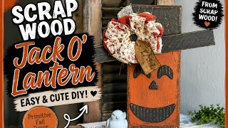 Easy Jack O Lantern/Easy Halloween decor/ Scrap wood project/ Jack O Lantern craft Noticias