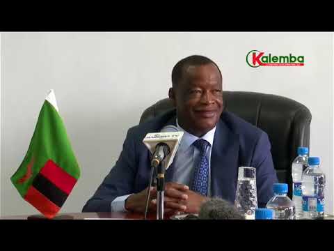 Home Affairs Minister Jack Mwiimbu addresses the media in the wake of Registrar of Society Impasse