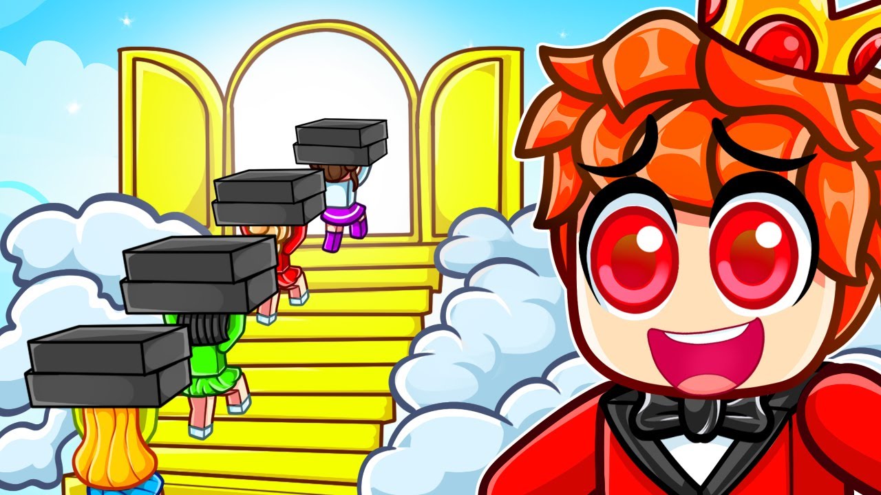 Ich Baue Eine Treppe zum HIMMEL mit meinen Verrückten Fan Mädchen in Roblox!